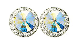 AB Crystal Performance Earrings 15mm – Pierced Dance Earrings